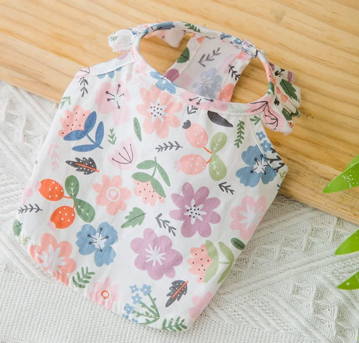 

2021 summer new Floral fashiona style dog clothes teddy small dog vest skirt