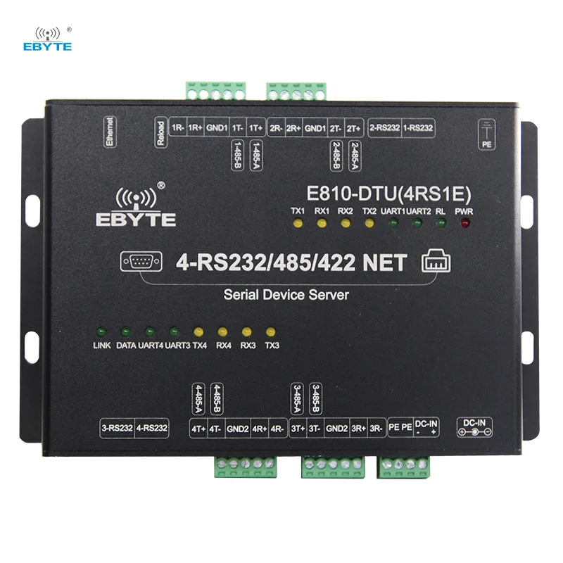 

Ebyte E810-DTU(4RS1E) Modbus RTU Modbus TCP Ethernet Converter 4-Chanels RJ45 Ethernet To RS232 RS485 RS422 Serial Device Server