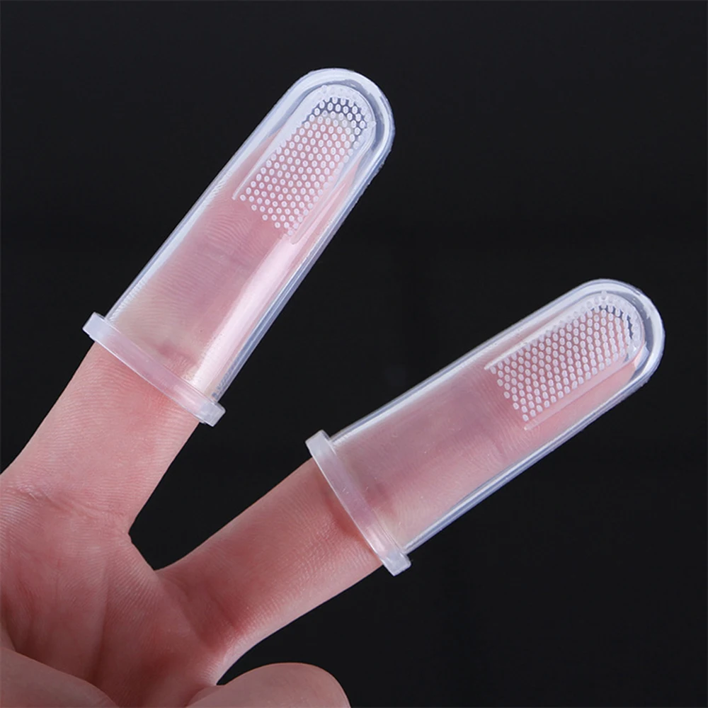 

New Hot Selling Super Soft Pet Finger Toothbrush Teddy Dog Brush Bad Breath Tartar Teeth Tool Dog Cat Cleaning Supplies 2019