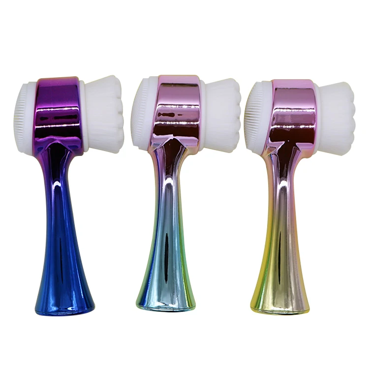 

2020 3D Face Cleaning Massage Tool Facial Brush Wash Face Cleaning Personal Care Multifunctional Silicone Facial Skin Care Tool, Pink