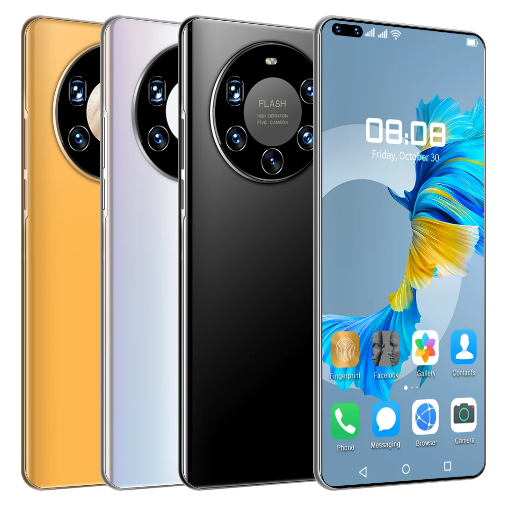 

New Mate40Pro + mobile phone Android 10.0 4/5G network MTK6889 7.3 inch HD+ screen fingerprint unlock smartphone