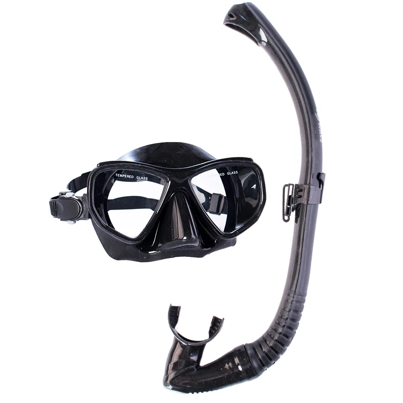

Hot sale high quality unisex full face mask diving snorkel set, Black