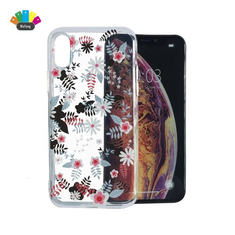 

Hot Selling Flower Printing Tpu Transparent Mobile Phone Cover Case