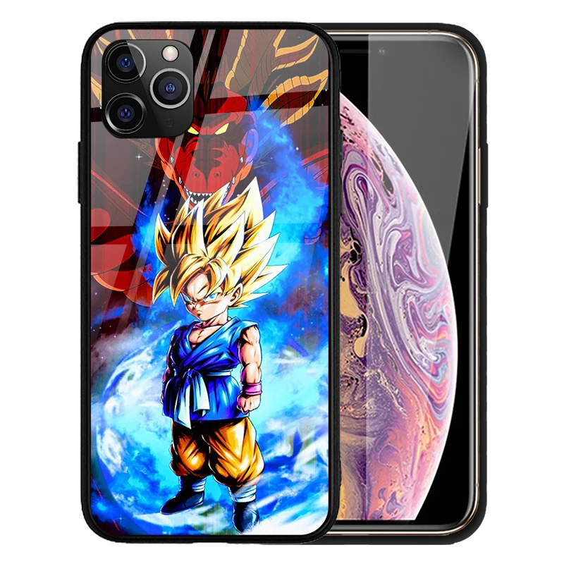 Custom Print Anime Design Tempered Glass Phone Case For Iphone 7 8
