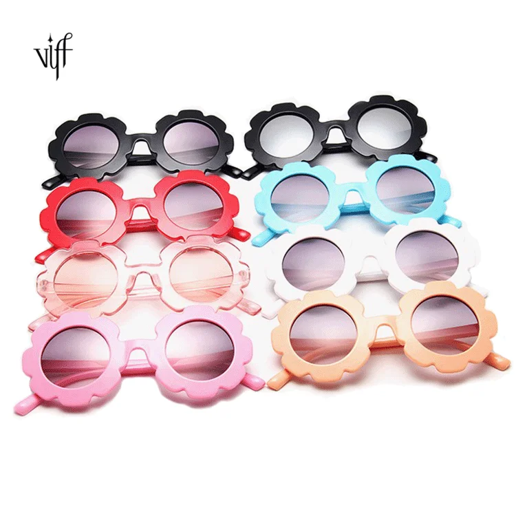 

2021 New Trendy Cute Kids Sunglasses Custom High Quality Branded Boys Girls Eco Flower Sunglasses