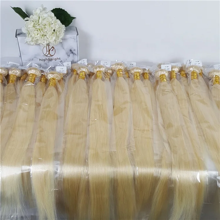 

$0.01 Sample Russian 613 Blonde Virgin Hair Bundle Raw Virgin Cuticle Aligned 613 Human Hair Bundles With Frontal