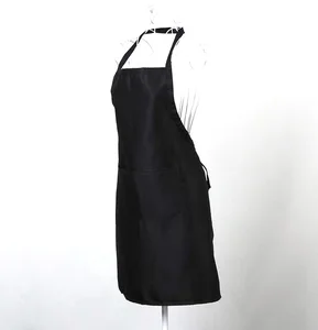 Image of Black Polyester Waterproof Apron For Adult