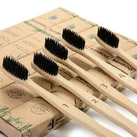 

natural disposable eco wholesale fda oem custom logo bamboo charcoal toothbrush manufacturer soft organic with charcoal bristle