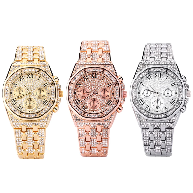 

YT032 2021 trendy Iced Out Bling Wrist Watches For Mens Jewelry