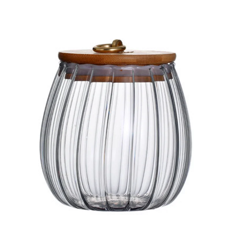 

Supplier Wide Mouth Round Borosilicate Airtight Kitchen Pasta Food Spice Glass Storage Jar and Containers with Wooden Bamboo Li, Transparent