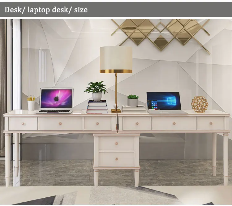 Study Room Furniture Modern Accent Table Modern Double Person Computer Desk Furniture