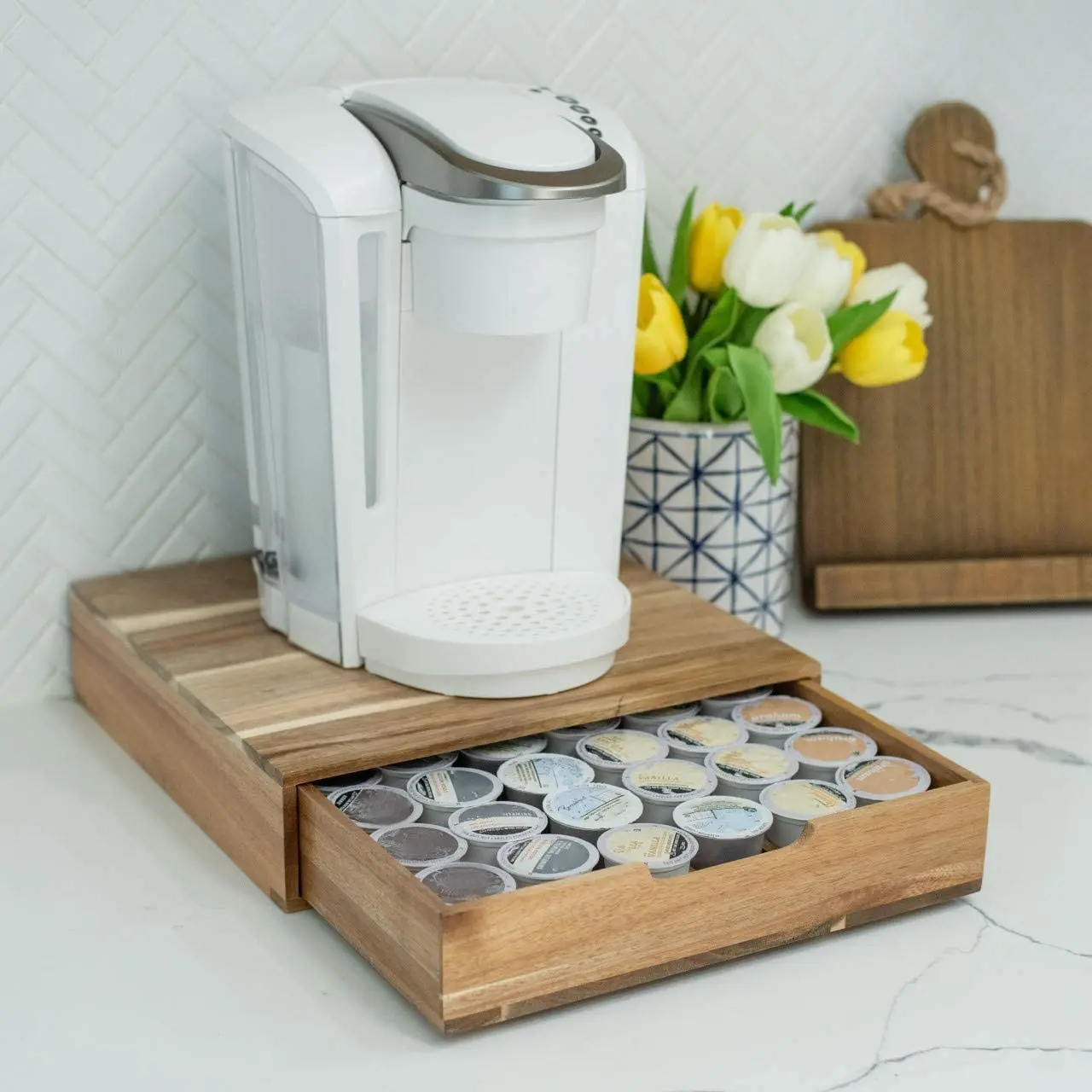 Natural Wood Kcup Holder Mold Holder For Nespresso Coffee Capsules