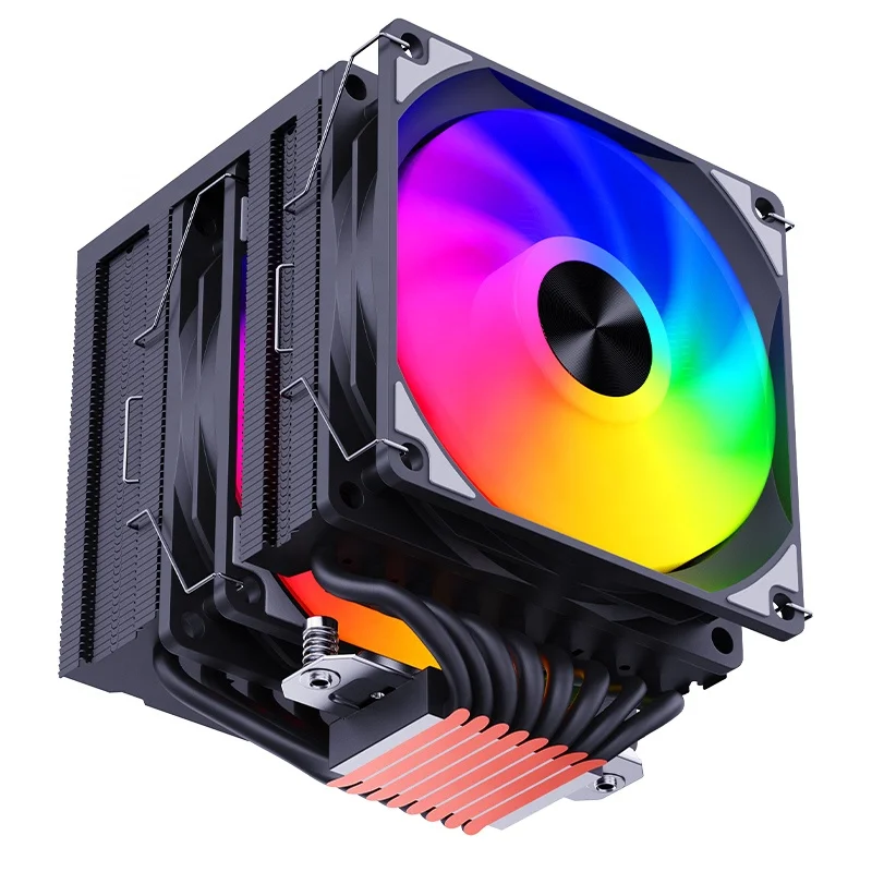 SNOWMAN 8 Heat Copper Pipes Cooler For Cpu Cooling Computer Processor Cooler Led Color Cpu Fan Low Noise Pwm Fan Cpu Cooler