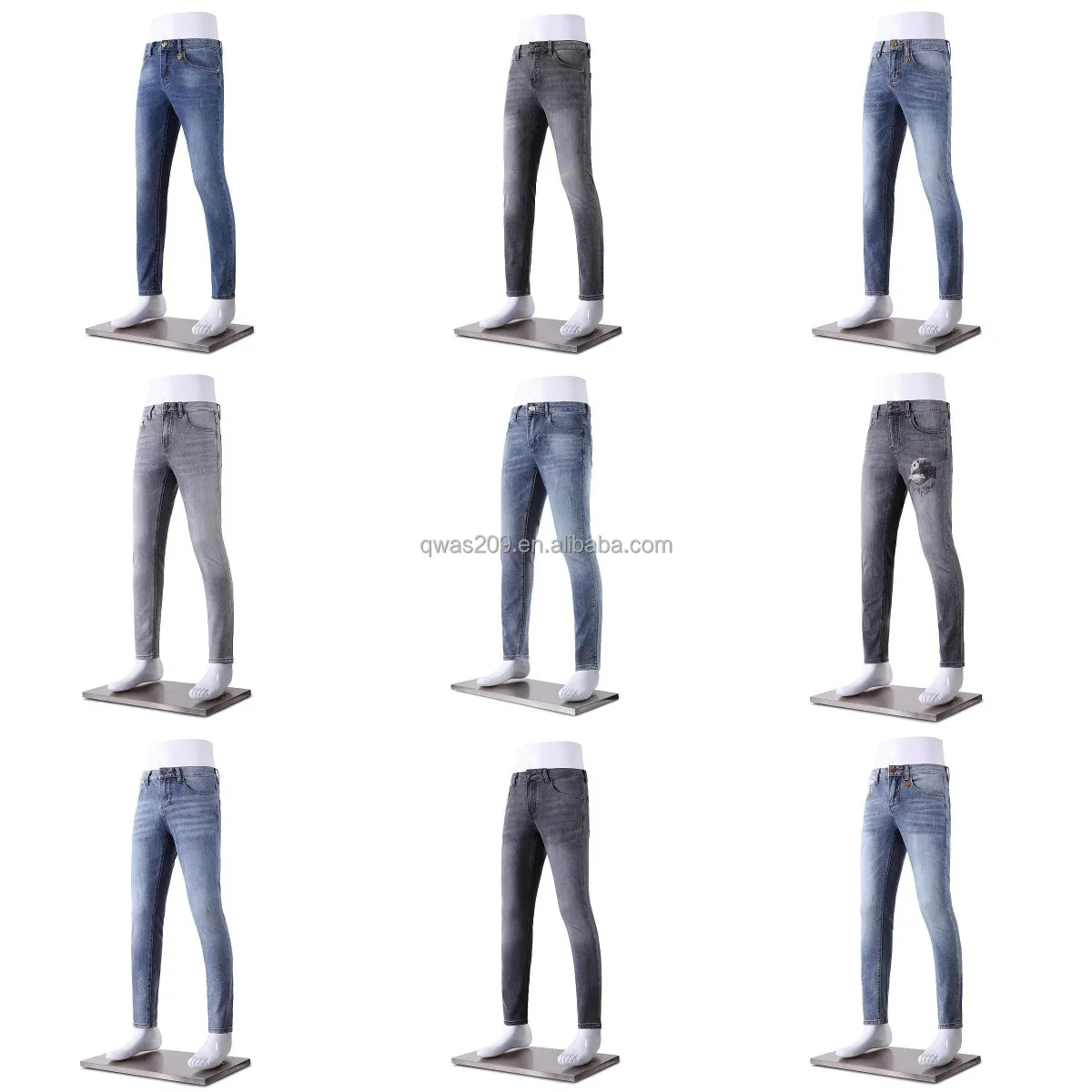 

fashion men's elastic jeans trousers good quality zipper jeans for men factory wholesale new arrival men's jeans