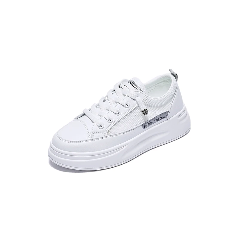 

2021 New fashion thickened film women's lace up sneakers breathable light sports shoes running footwear for women
