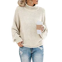 

Winter women jumpers turtleneck knitted sweaters oversize fashion long sweater coat christmas Y12307