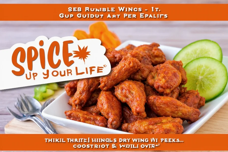 Buffalo wings with dry rub seasoning