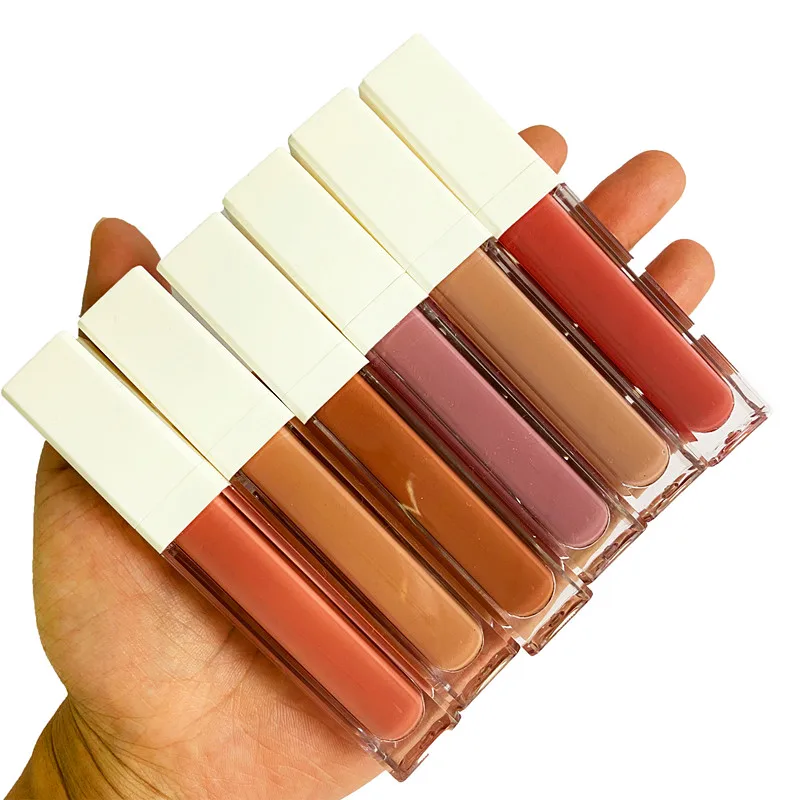 

Wholesale Luxury Customize Clear High Pigment Shiny Vegan Lip Gloss Private Label Nude Glossy Lipgloss