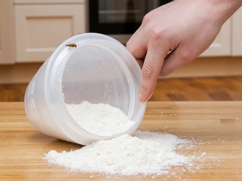 Diatomaceous earth application for roach control in kitchen