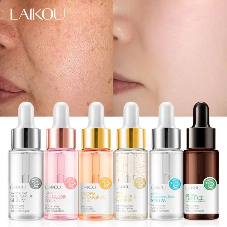 

LAIKOU Sakura Pure Hyaluronic Acid Serum Essence Oil Shrink Pores Moisturizing Acne Reducing Firming Anti-Aging Skin Care