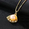 925 sterling silver Fashionable Shell and pearl necklace for women jewelry