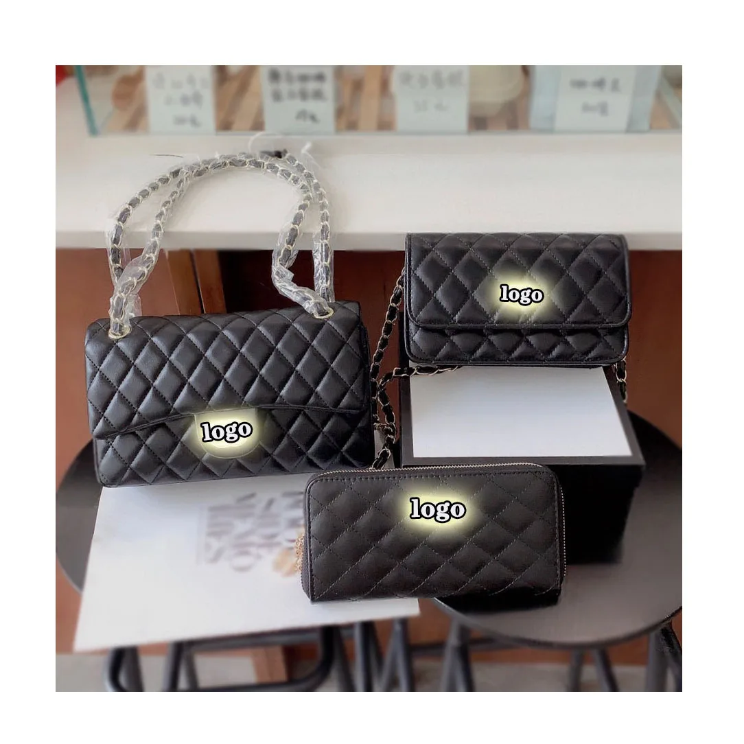 

2022 New Luxury women handbag set 3pcs tote bag leather shining patent leather bag for women logo