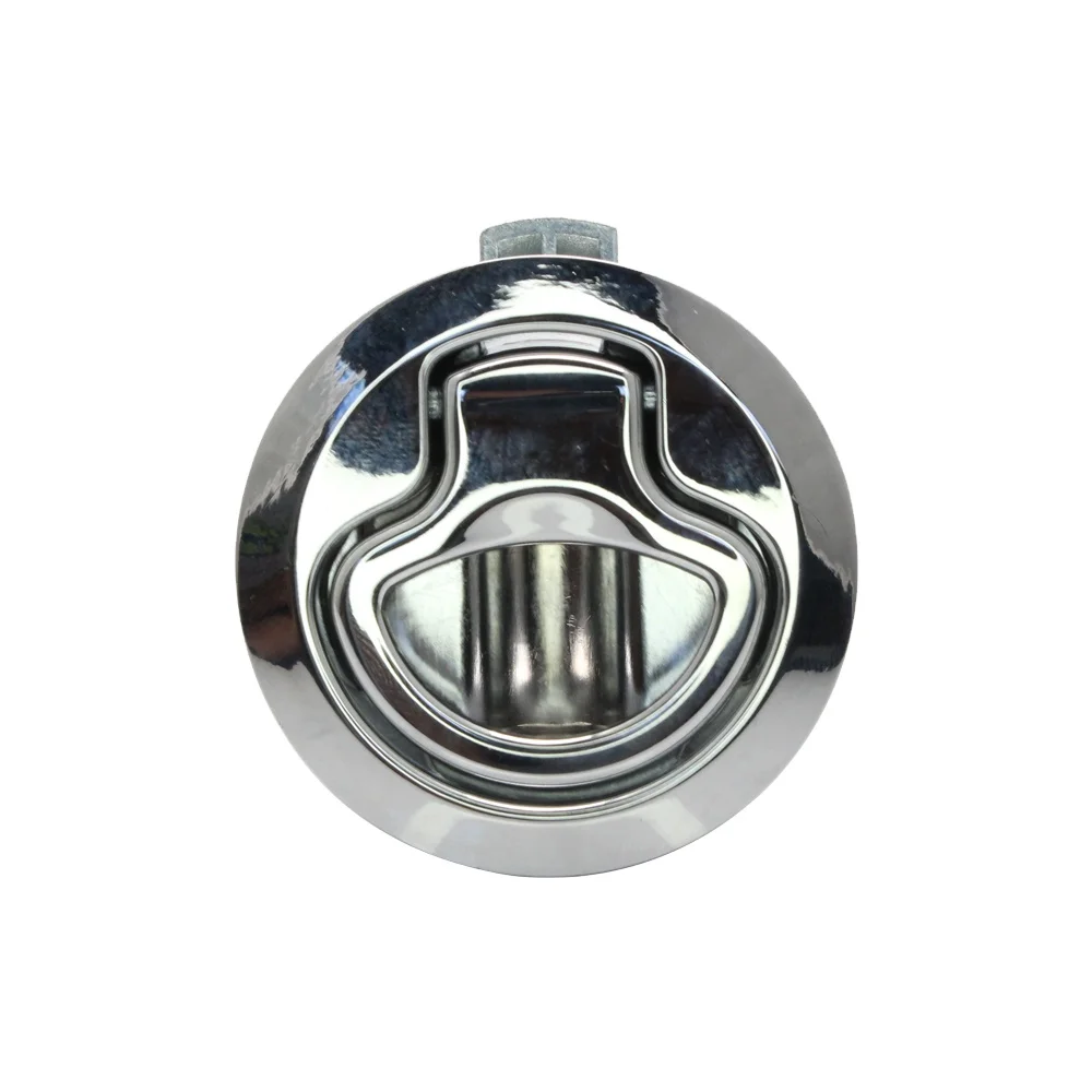 

PM256 zine alloy Round Lock Round Pull Ring Handle Lock Fittings Flush Pull Slam Latch For RV Yacht Camper Deck