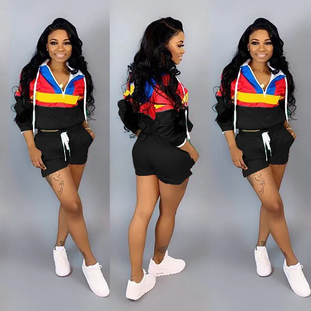 

High quality latest fashion sports two piece sweatsuit tracksuit women