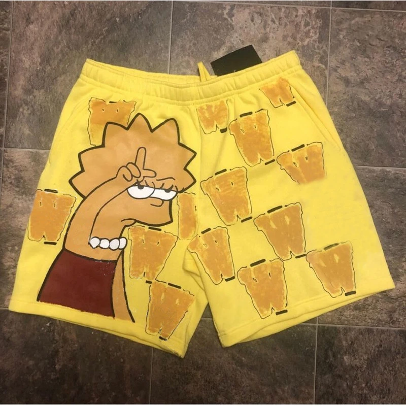 

2021 summer designer graphic shorts jogger cotton cartoon character print shorts drawstring for men