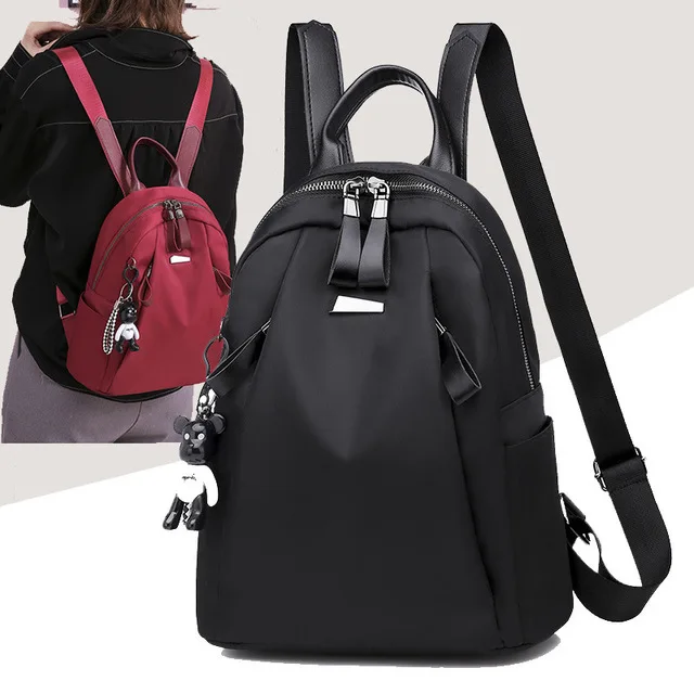

Well made nylon college bags backpack school bag students girls university bag for women wholesale custom, 3 colors