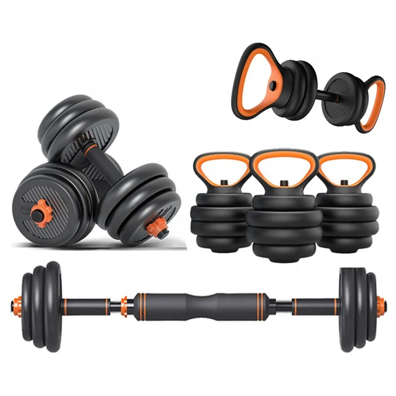 

Multi Functional body workout home 6 in 1 Combinations gym equipment adjustable dumbbell set