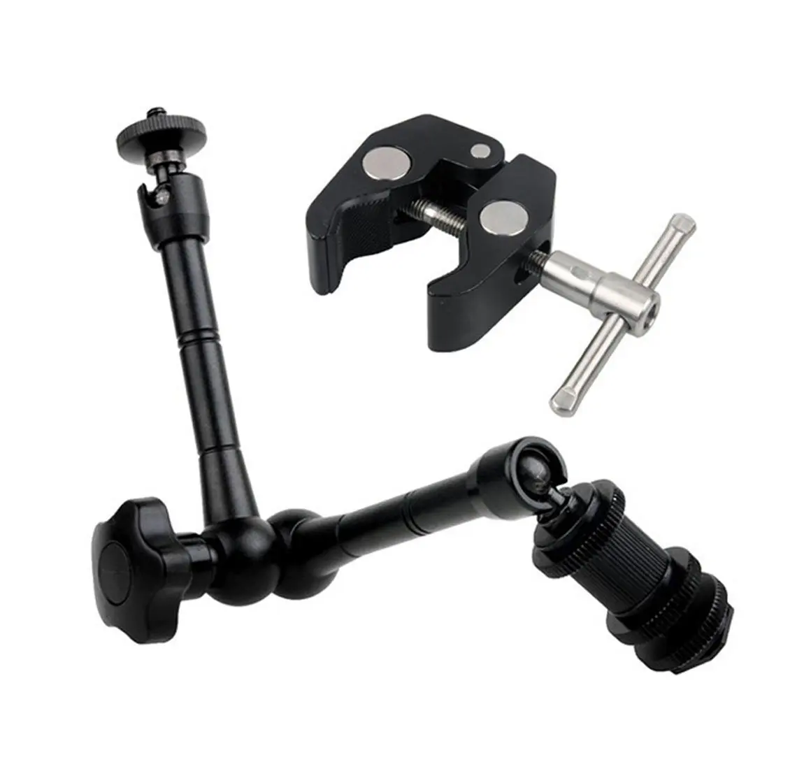 

Hot Selling 11 Inch Adjustable Articulating Friction Magic Arm + Super Clamp Set for Camcorder LCD Monitor LED Light