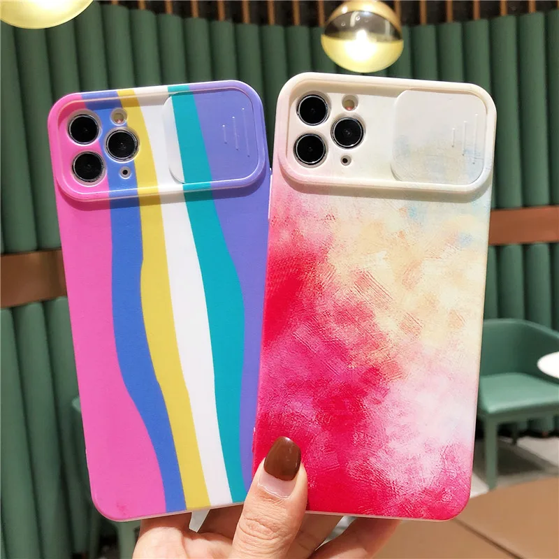 

Camera Lens Protect Colorful Back Cover For iPhone 11 12 Pro Max 7 8 Plus Soft TPU Silicone Phone Case For iPhone X XR Xs Max