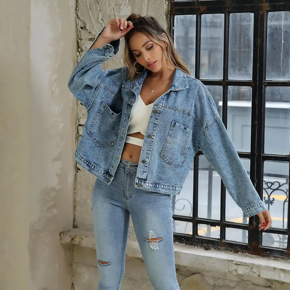 

2020 new arrivals fashion trending wholesale high street women denim jacket