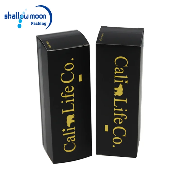 
Durable Custom Gold Foil Custom Long Size Craft Silk Black Gift Boxes 