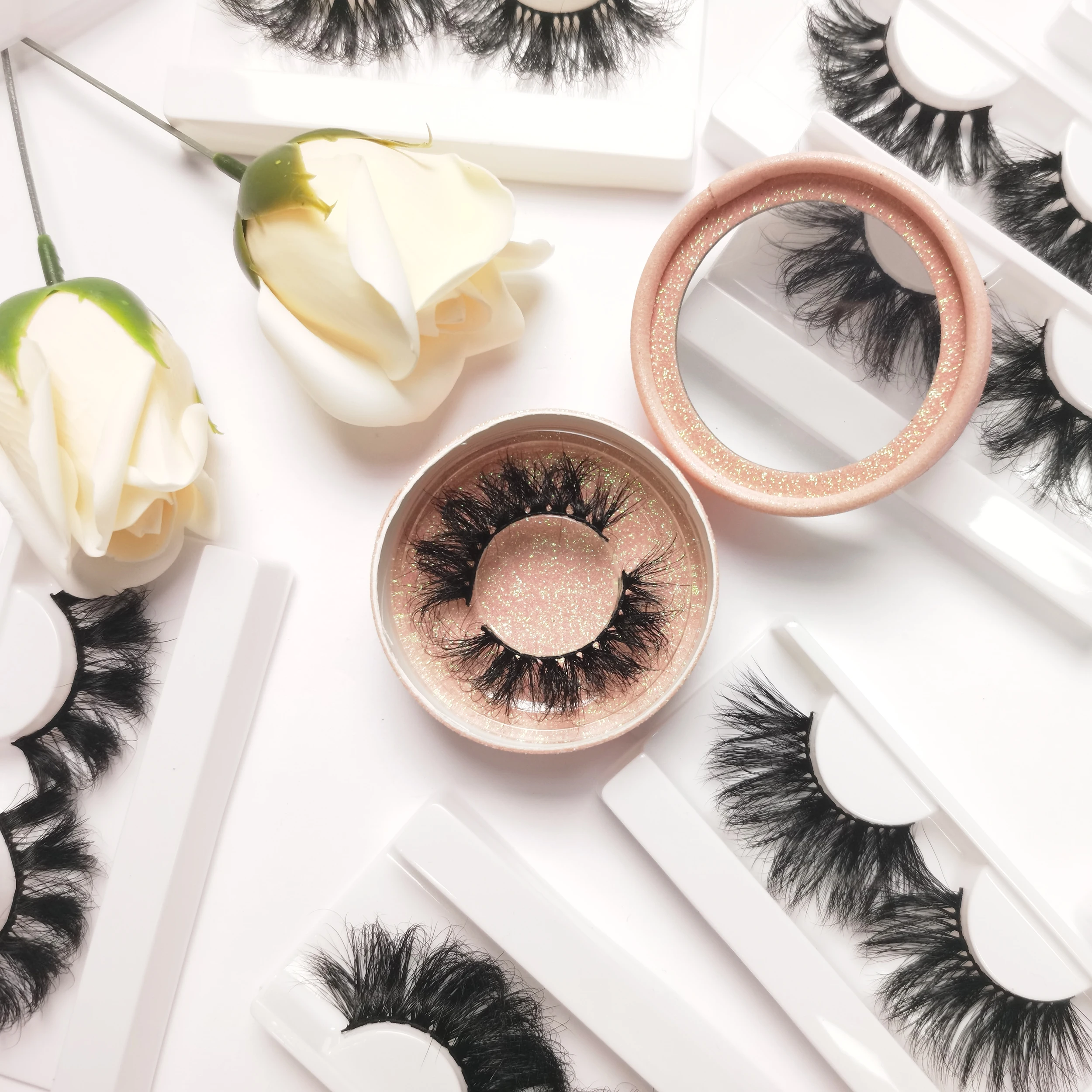 

Wholesale Mink Lashes 5d Mink Eyelashes Vendor 25mm Mink Eyelash, Natural black