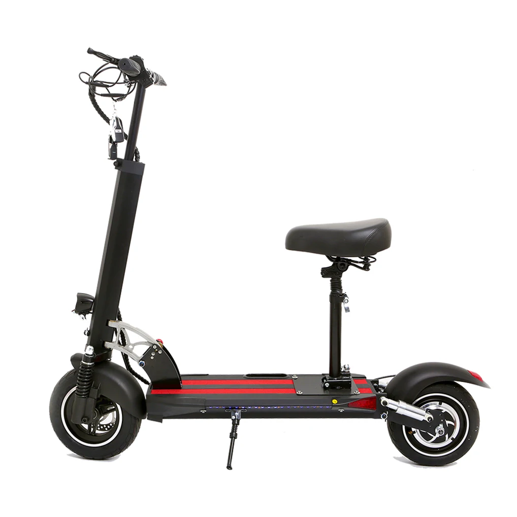 

EU UK STOCK warehouse 500W 48 12.5AH 10 inch adult foldable cheap electric Scooter with seat, Black