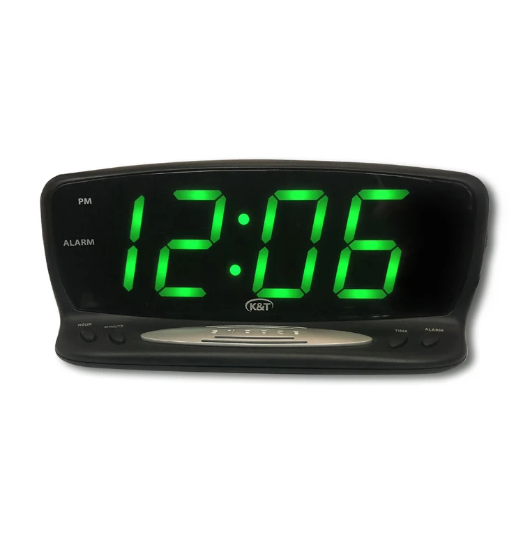 

larger display alarm clock with volume adjustable