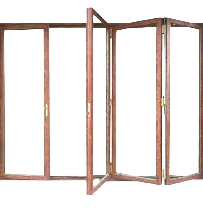 Folding Door With Glass Panel Aluminum Profile Frame New Design Folding