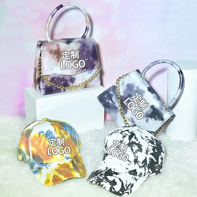 

2021 INS Trendy pu Purses and Hat Set New Messenger Bag A Main Matching pu Bucket Hat and Purse Set for Women Wholesale, Customized color/as show