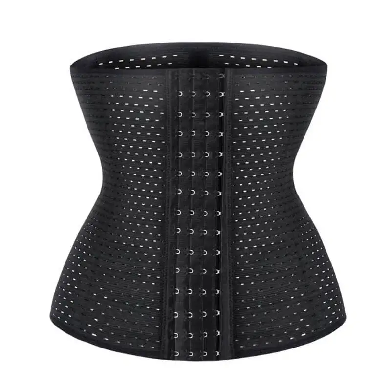

High Elastic Black Slimming Corset Mesh Breathable Custom Body Shaper Waist Trainer For Ladies