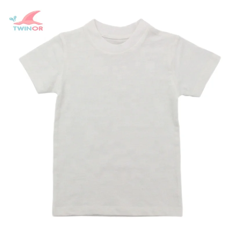 
Summer breathable soft slub cotton white toddler boys t shirts  (62280245214)