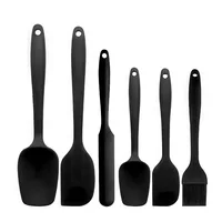 

6 Piece Silicone Spatula Set Non-Stick Kitchen Rubber Spatula for Cooking Baking Mixing Dishwasher Safe