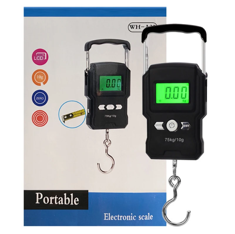 Fishing Tackle Scale With 100cm Ruler Luggage Multifunctional Weighing
