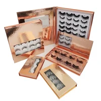 

3 pair 4 Pair 5 pair 10 pairs 16 pairs Lash Book Travel Kit Rose Gold Multi Pack Large Lash Box