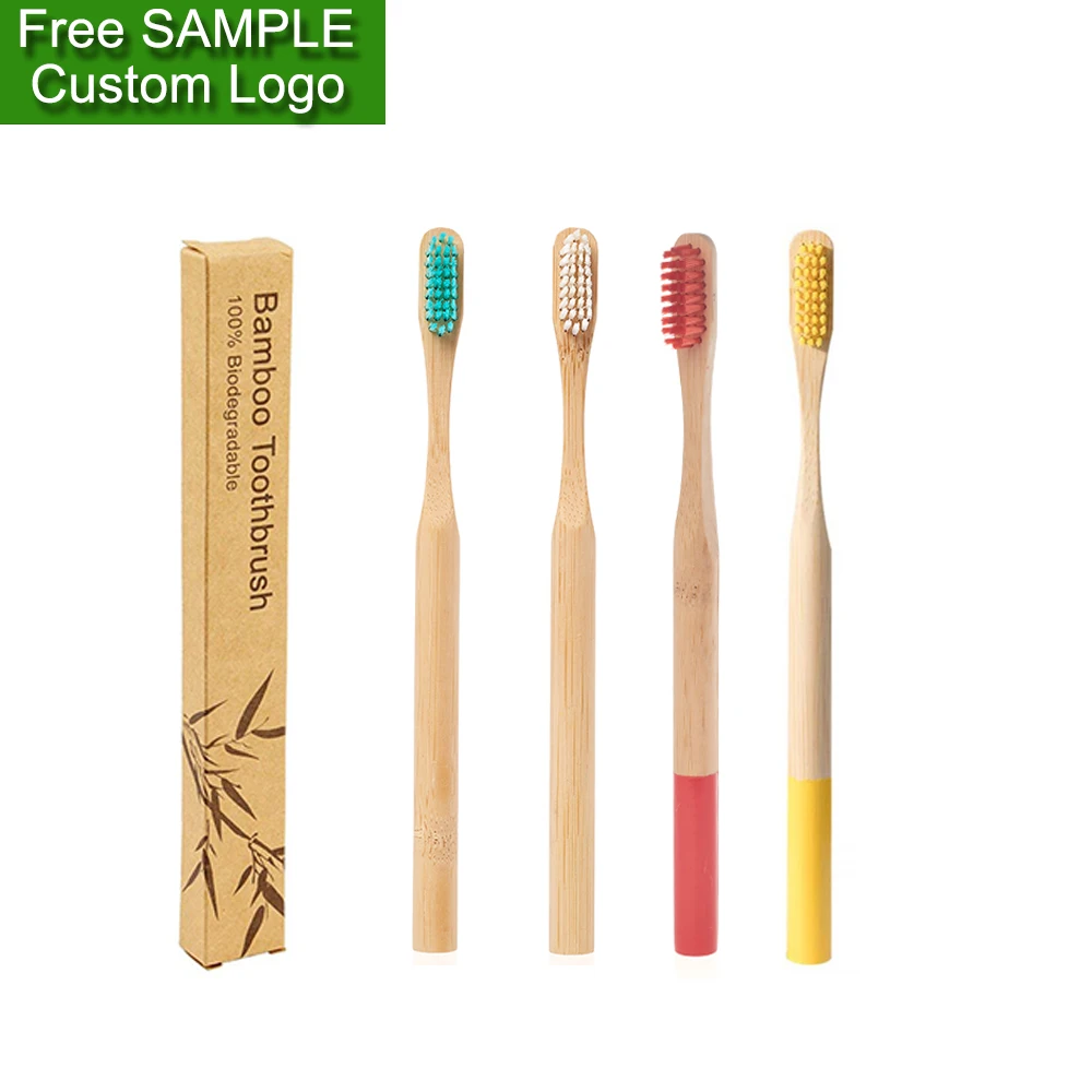 

Good quality Cepillo Diente Bambu Private Label 100% Organic Charcoal Biodegradable Bamboo Toothbrush Case, Natural bamboo color