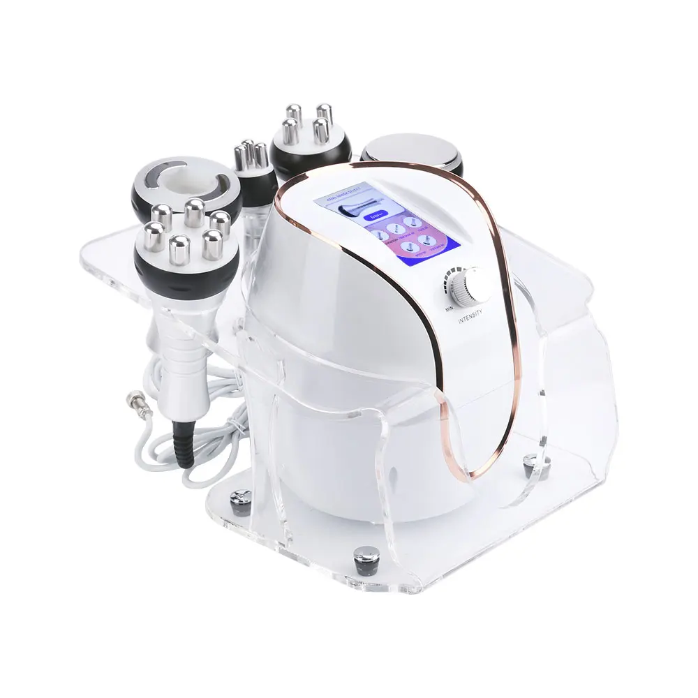 

Radio frequency 40K ultrasound vacuum cavitation 5 in 1 weight loss slimming machine, White