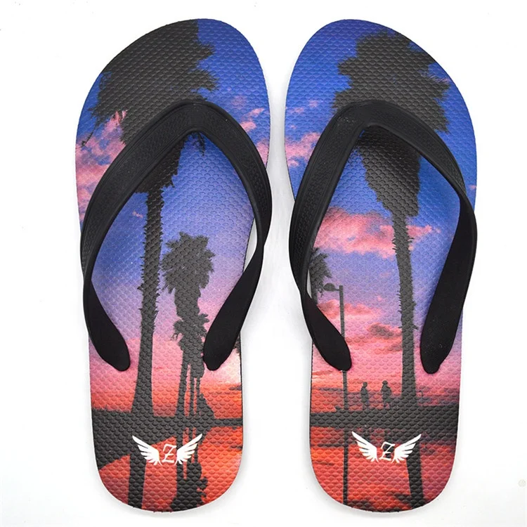 

Cheap Sublimation Flipflops Summer Slippers Sandals 3D Leopard Printing Outdoor Beach Flip Flops for Men, Customized color