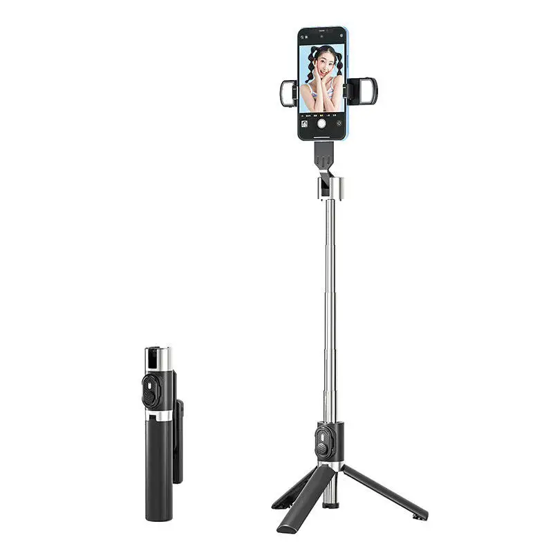 

Waterproof P60 plus collapsible selfie stick portable wireless tripod for mobile phone with remote control and full fill light