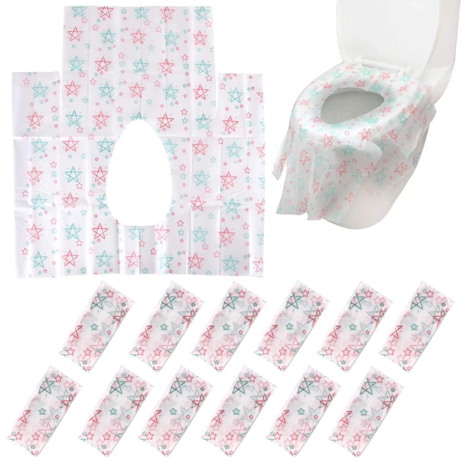 30 Coprisedili WC Monouso - Antibatterici E Impermeabili 65x60 Cm | Per Viaggi E Bagni Pubblici - Foto 2